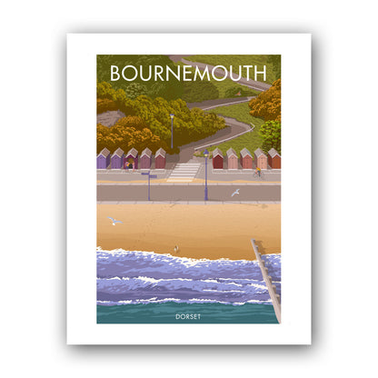 Bournemouth Huts Art Print
