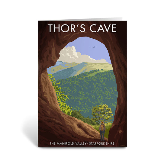 Thor's Cave, Staffordshire Greeting Card 7x5