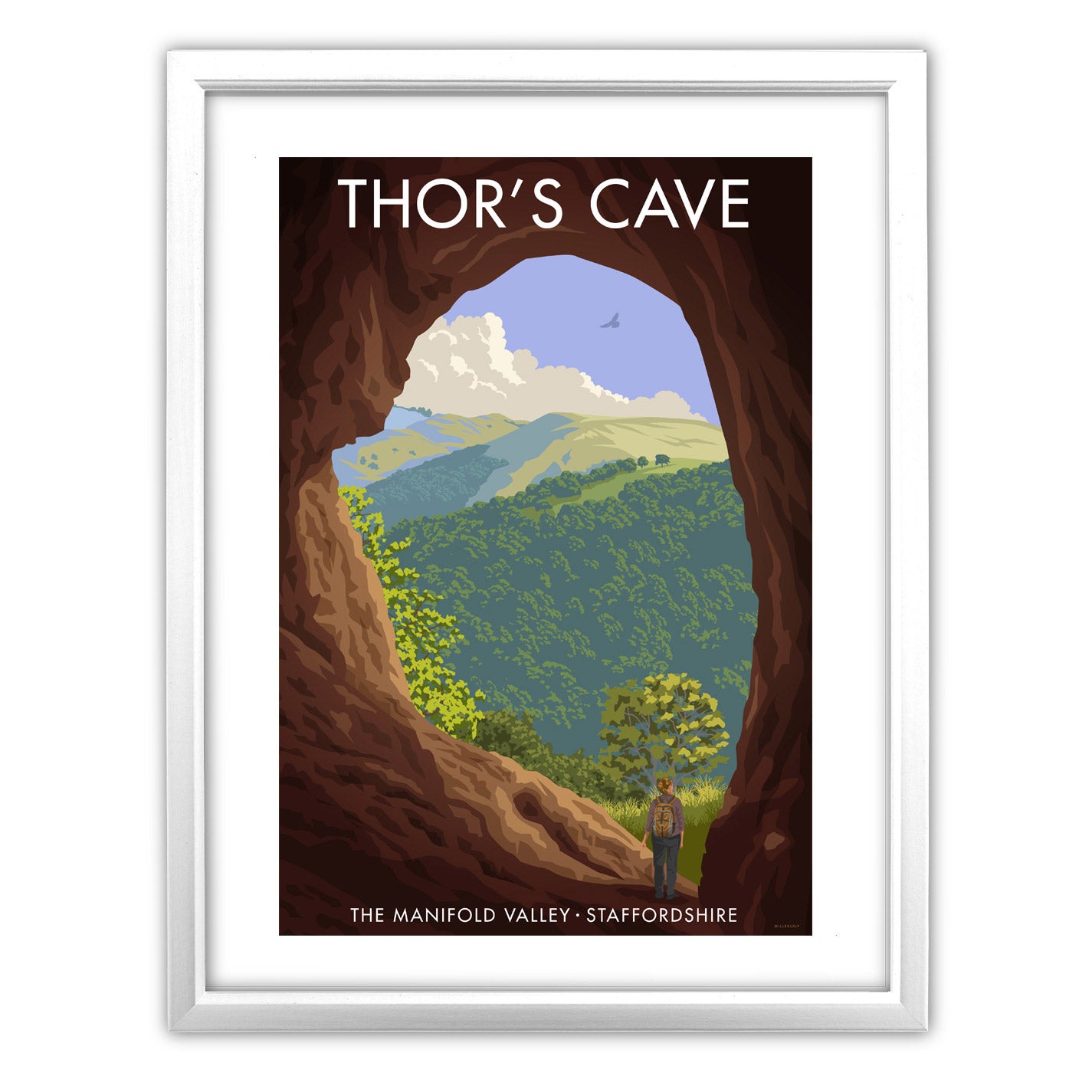 Thor's Cave, Staffordshire Art Print