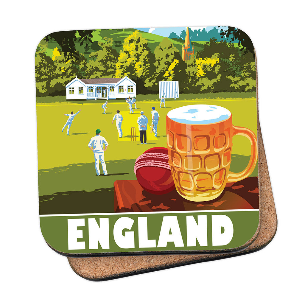 England Village Cricket Coaster