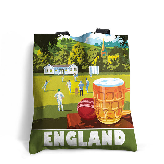 England Village Cricket Premium Tote Bag