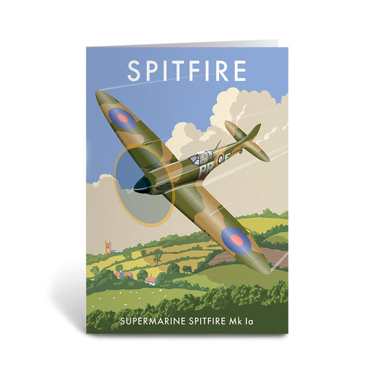 Spitfire, Supermarine Spitfire Mk Ia Greeting Card 7x5