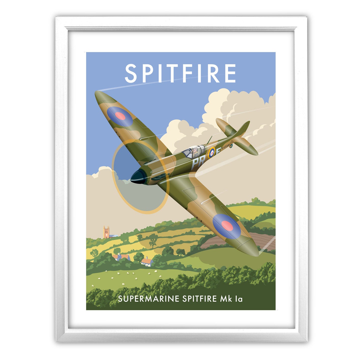 Spitfire, Supermarine Spitfire Mk Ia Art Print