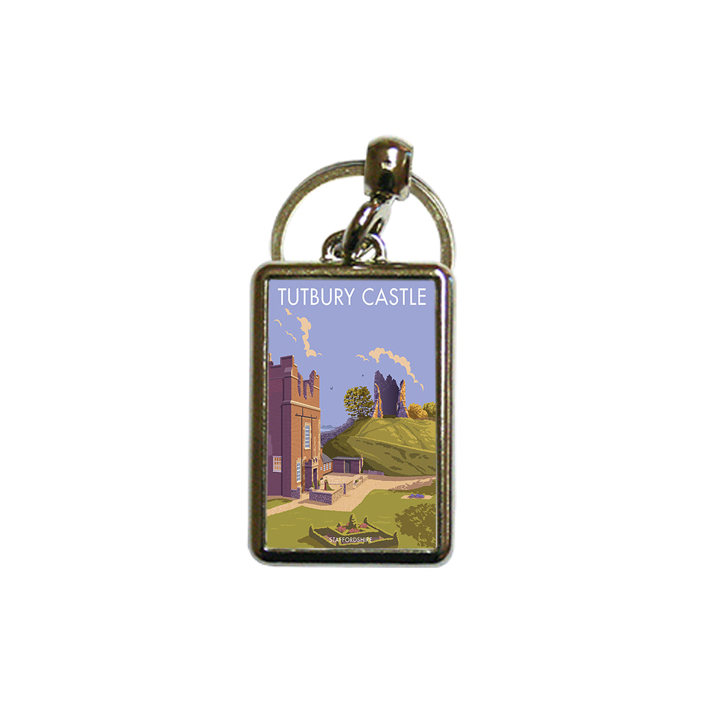 Tutbury Castle Metal Keyring – Stephen Millership - The Art of Travel