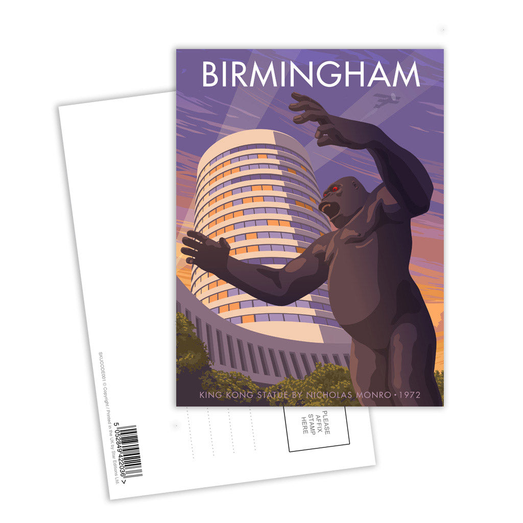 King Kong Statue, Birmingham Postcard Pack of 8