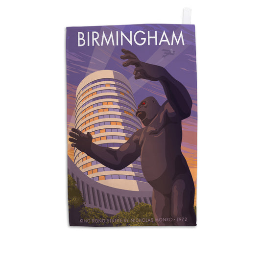 King Kong Statue, Birmingham Tea Towel
