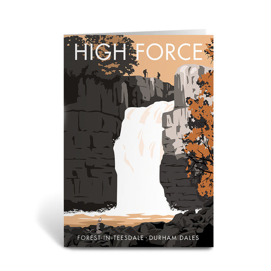 High Force, Durham Greeting Card 7x5