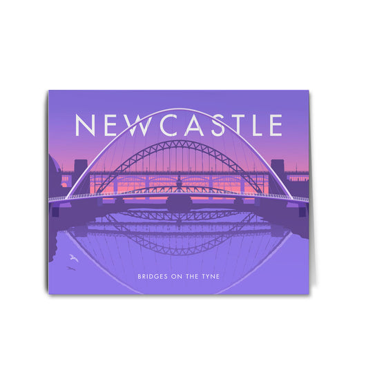 Newcastle, Bridges on the Tyne Greeting Card 7x5