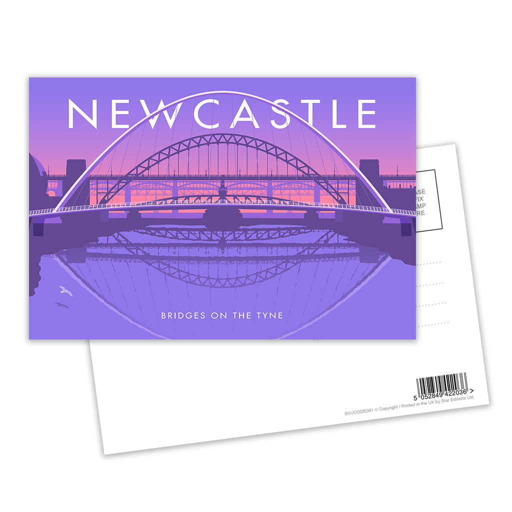 Newcastle, Bridges on the Tyne Postcard Pack of 8