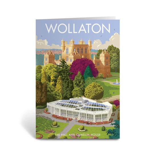 Wollaton, The Hall and Camellia House Greeting Card 7x5