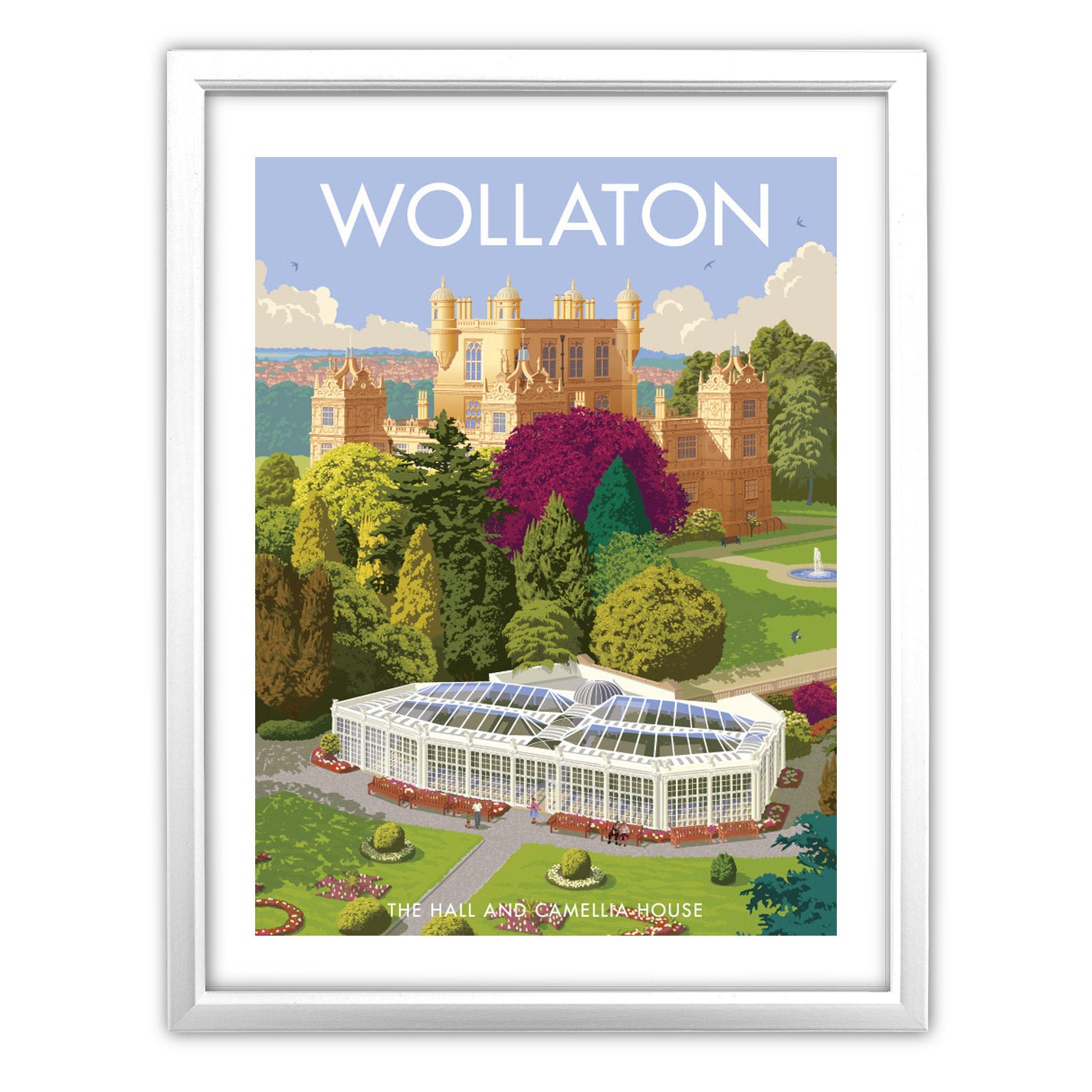 Wollaton, The Hall and Camellia House Art Print