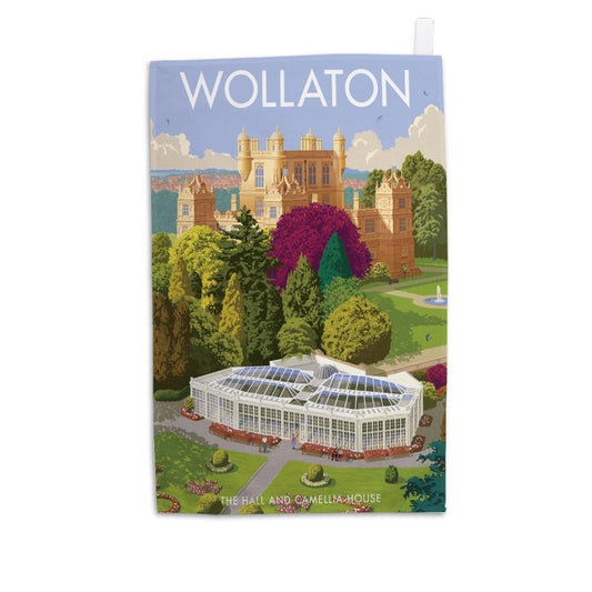 Wollaton, The Hall and Camellia House Tea Towel