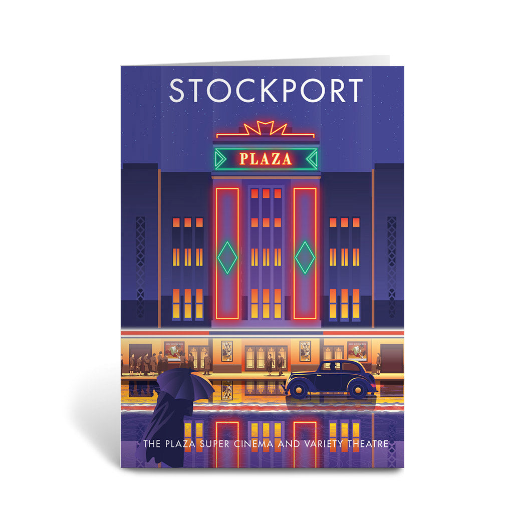 Stockport, The Plaza Cinema Greeting Card 7x5