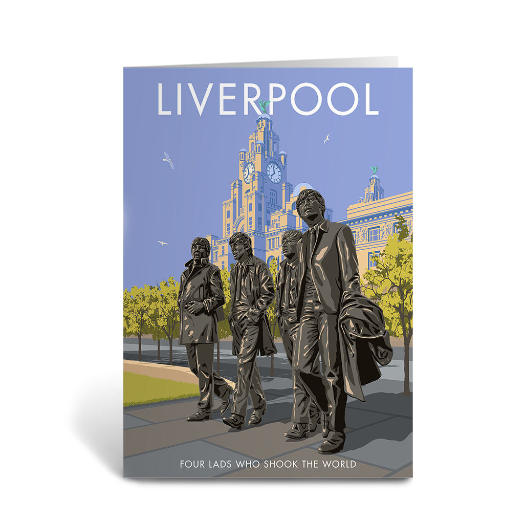 Four Lads Who Shook The World, Liverpool Greeting Card 7x5