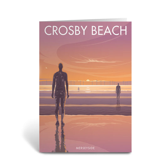 Crosby Beach, Merseyside Greeting Card 7x5