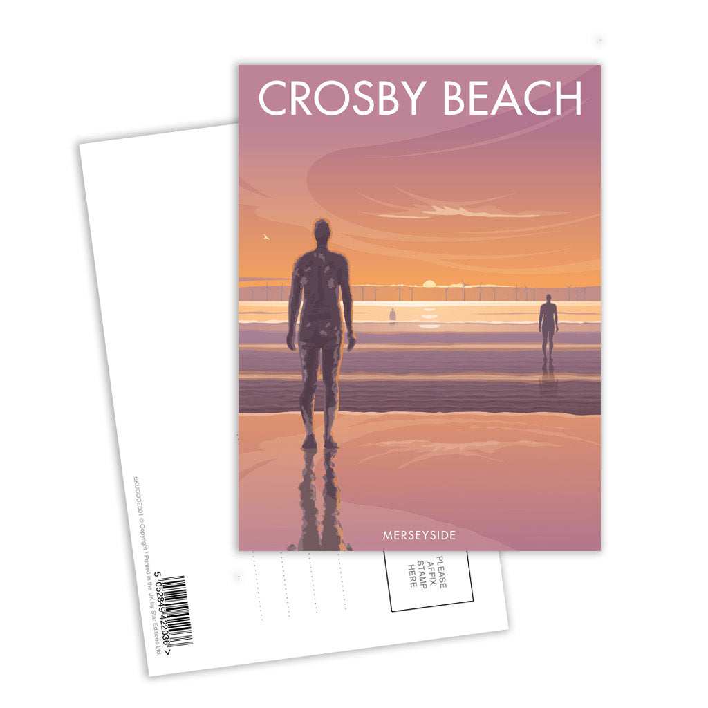 Crosby Beach, Merseyside Postcard Pack of 8