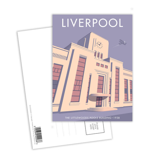 The Littlewood Pools Building, Liverpool Postcard Pack of 8