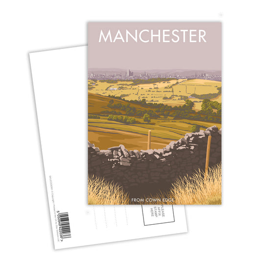 Manchester From Crown Edge Postcard Pack of 8