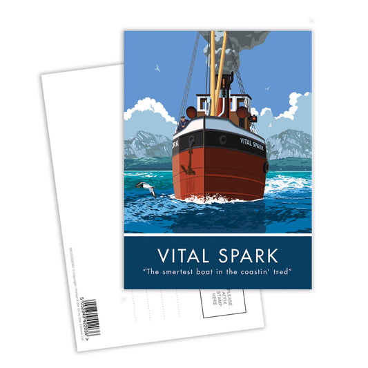 Vital Spark Postcard Pack of 8
