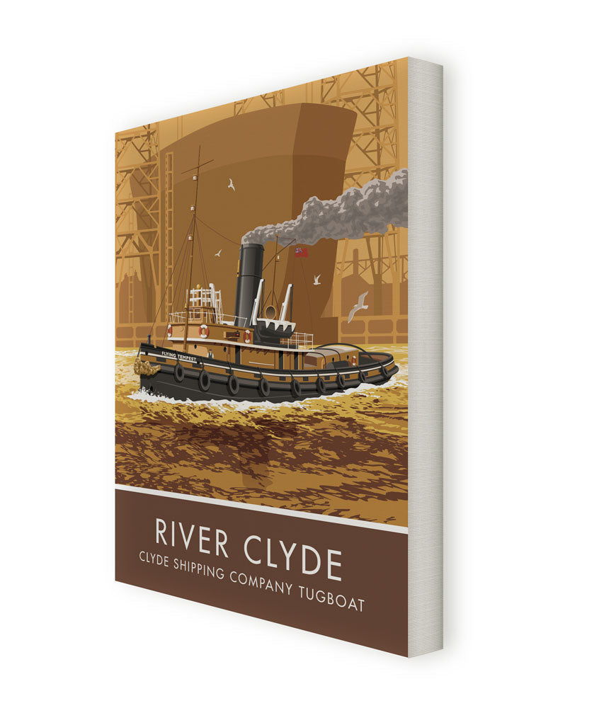 Clyde Shipping Company Tugboat, River Clyde Canvas