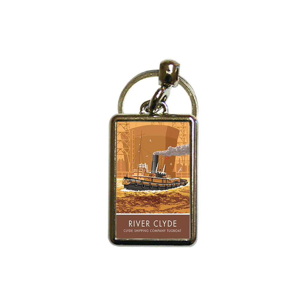 Clyde Shipping Company Tugboat, River Clyde Metal Keyring