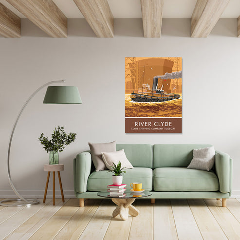 Clyde Shipping Company Tugboat, River Clyde Art Print