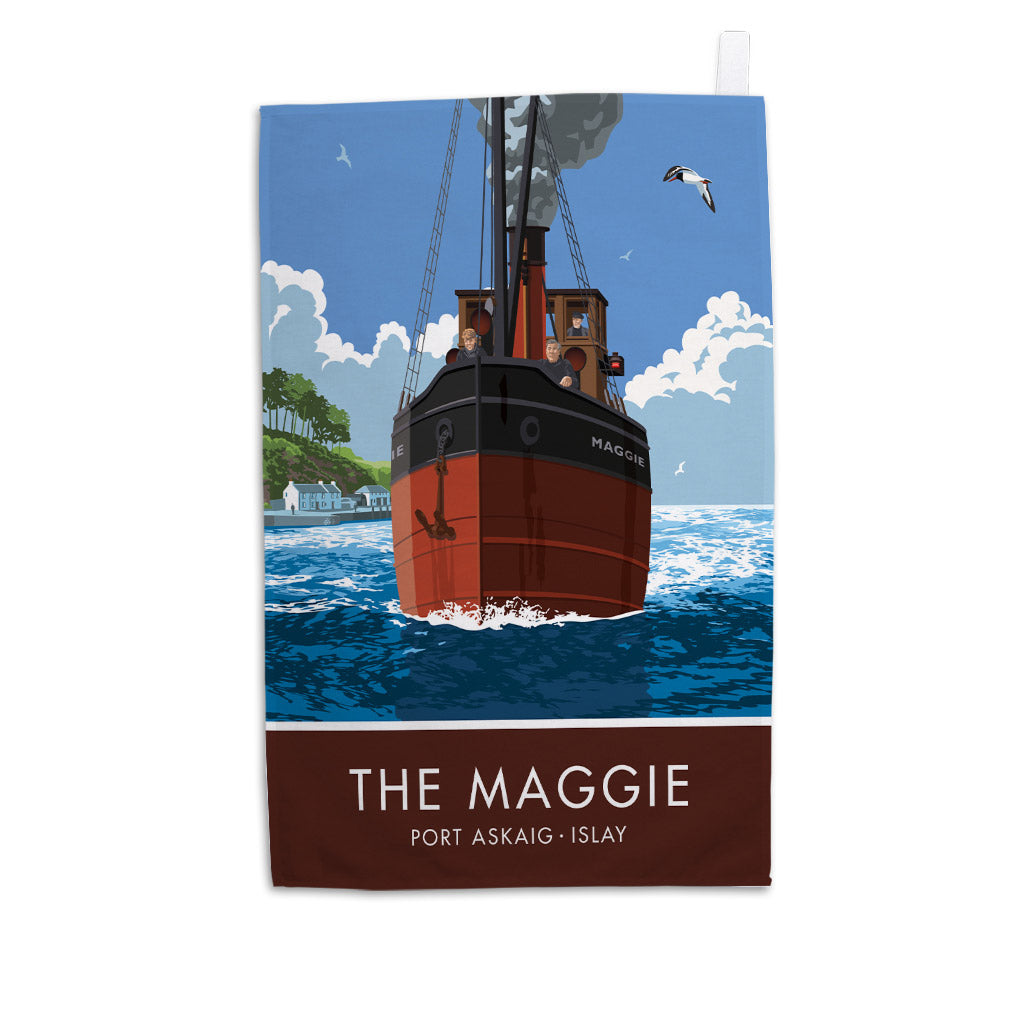The Maggie, Port Askaig, Islay Tea Towel