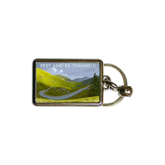 Rest and be Thankful Metal Keyring