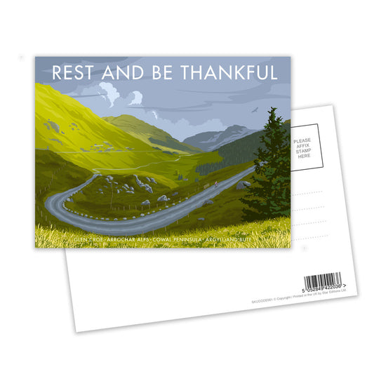 Rest and be Thankful Postcard Pack of 8