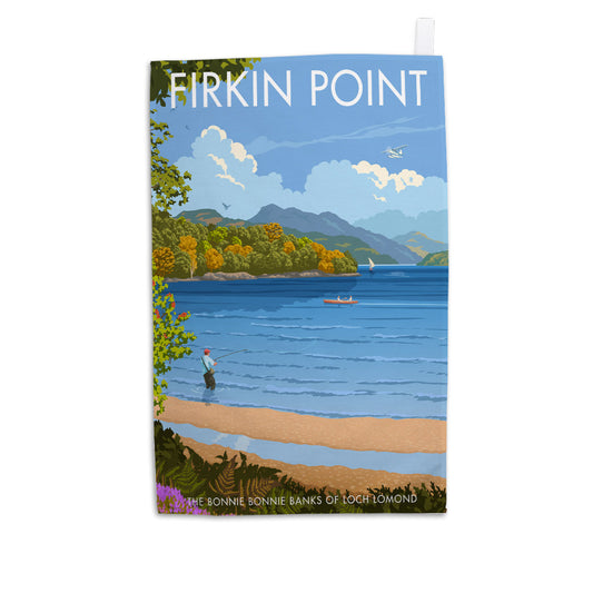 Firkin Point, Loch Lomond Tea Towel