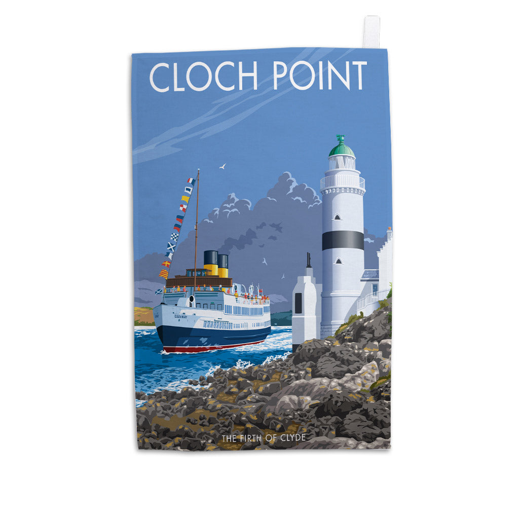 Cloch Point, Firth of Clyde Tea Towel