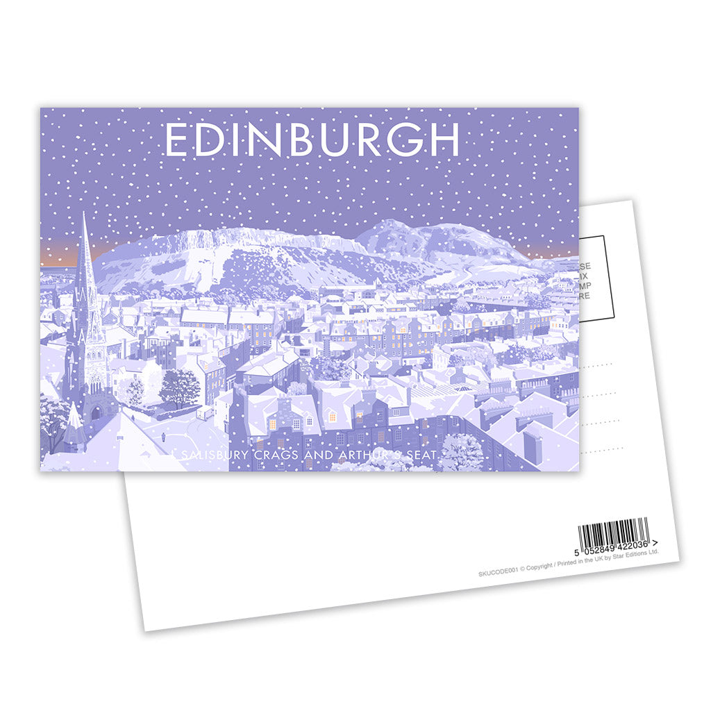 Edinburgh, Salisbury Crags and Arthurs Seat Postcard Pack of 8