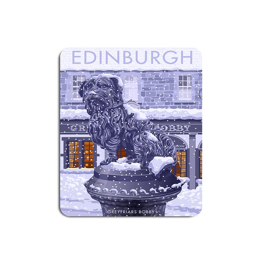 Greyfriars Bobby in Winter Mouse Mat