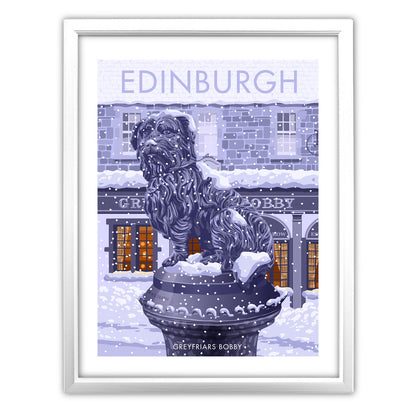 Greyfriars Bobby in Winter Art Print