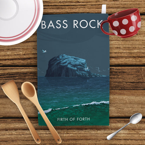 Bass Rock Island, Scotland Tea Towel