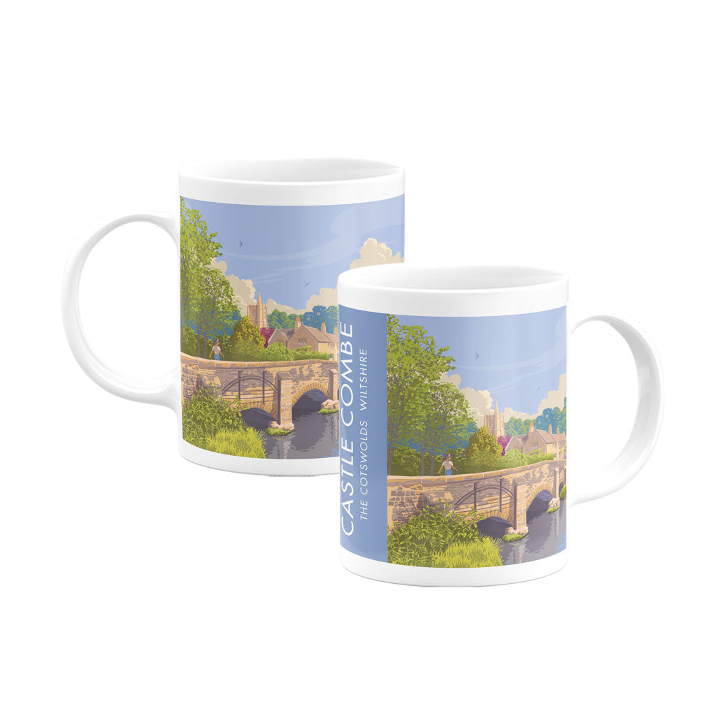 Castle Combe The Cotswolds Mug Stephen Millership The Art Of Travel 6212