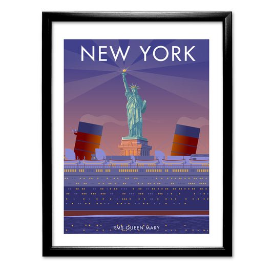 RMS Queen Mary, New York Art Print