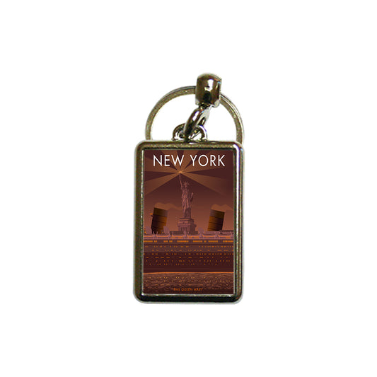 RMS Queen Marry, New York Metal Keyring