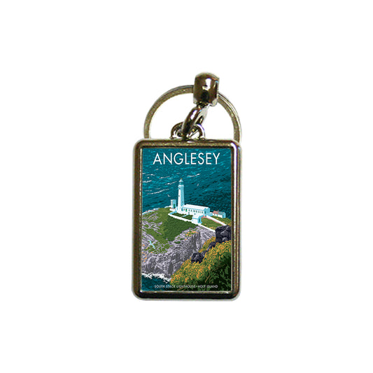 Anglesey South Stack Lighthouse Metal Keyring