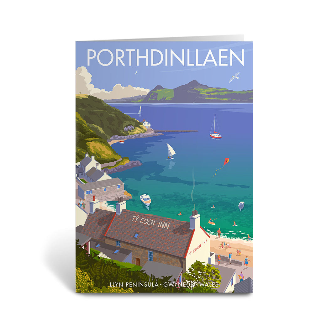 Porthdinllaen, Llyn Peninsula Greeting Card 7x5
