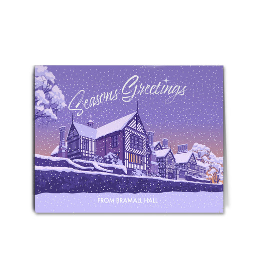 Seasons Greetings from Bramall Hall Greeting Card 7x5