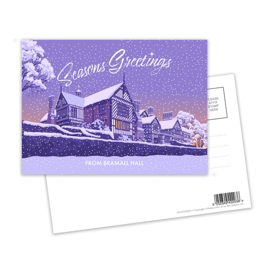 Seasons Greetings from Bramall Hall Postcard Pack of 8