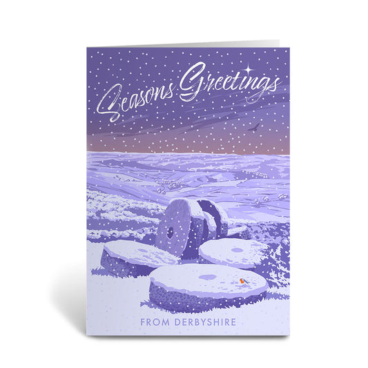 Seasons Greetings from Derbyshire Greeting Card 7x5
