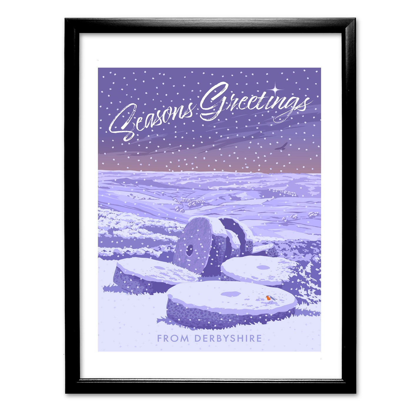 Seasons Greetings from Derbyshire Art Print