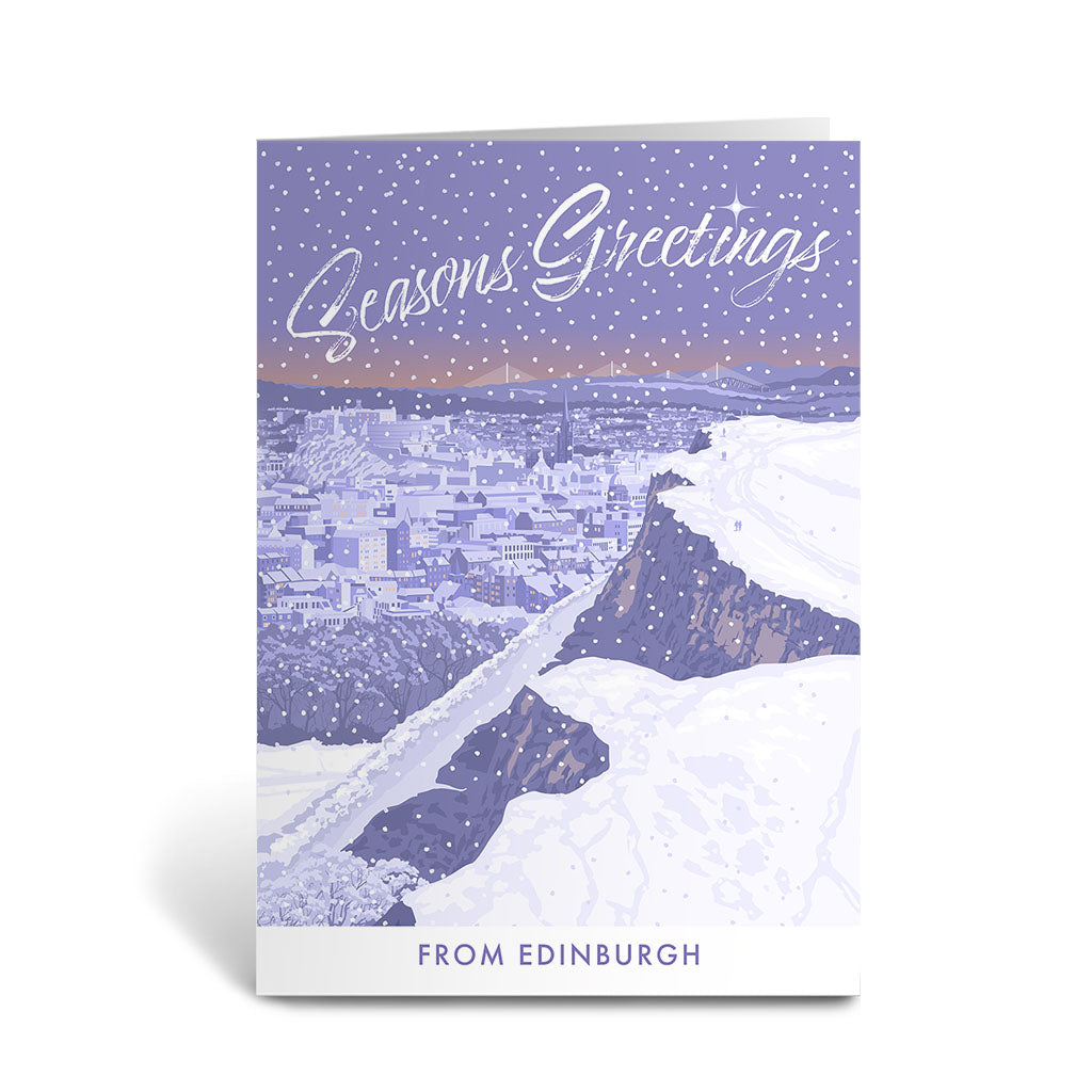 Seasons Greetings from Edinburgh Greeting Card 7x5