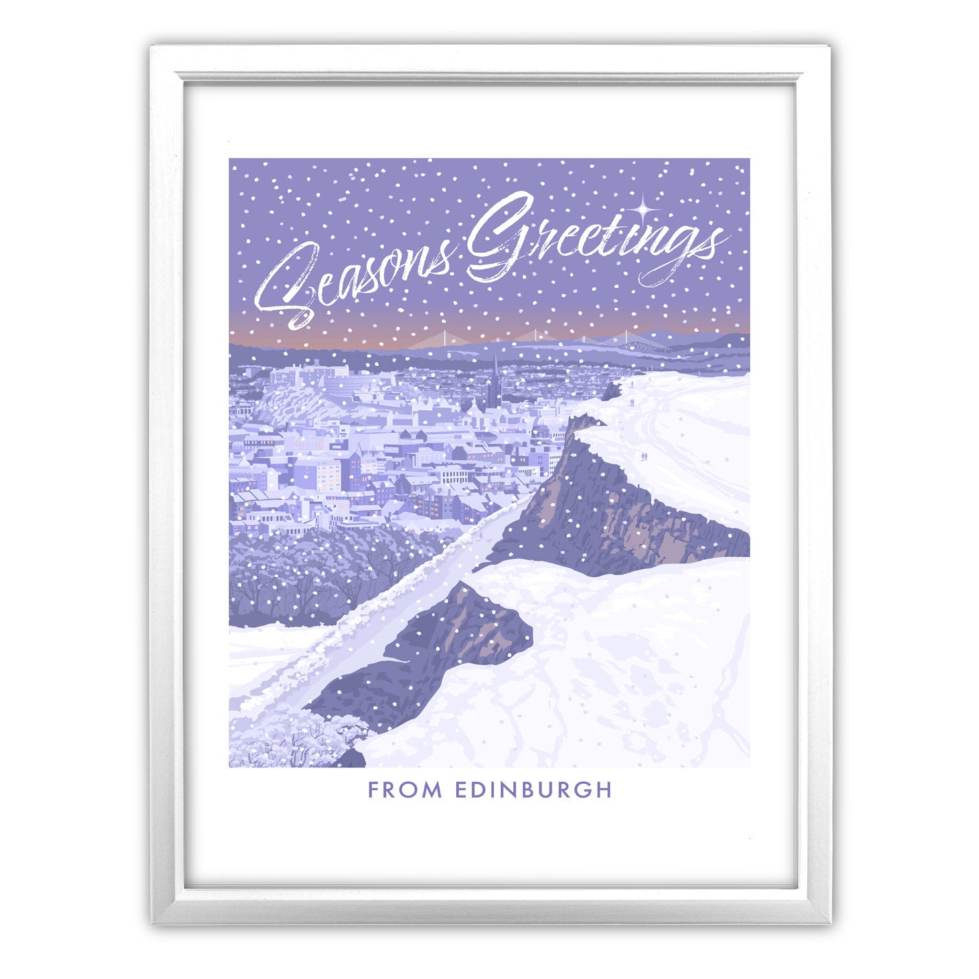 Seasons Greetings from Edinburgh Art Print