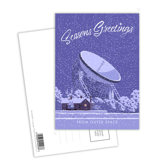 Seasons Greetings from Outer Space Postcard Pack of 8
