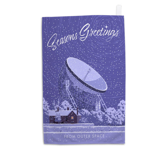 Seasons Greetings from Outer Space Tea Towel