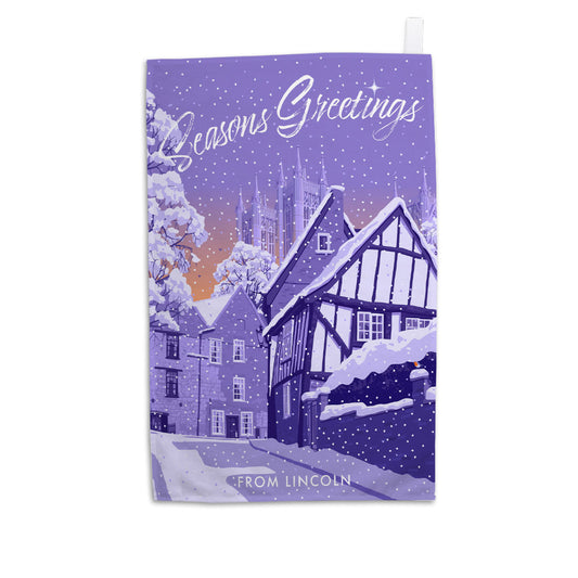 Seasons Greetings from Lincoln Tea Towel