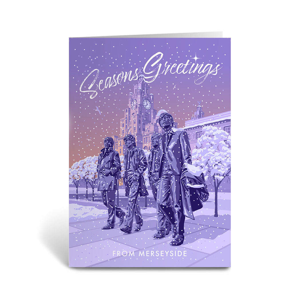 Seasons Greetings from Liverpool Greeting Card 7x5